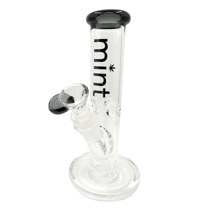 8" Mint Stubby Straight Tube Bong - Smoke - Mint Glass Bongs Canada