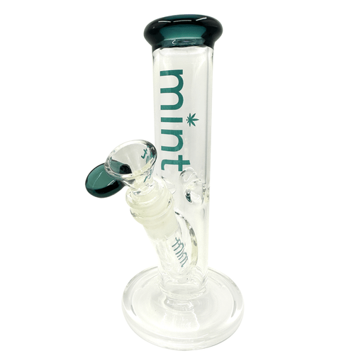 8" Mint Stubby Straight Tube Bong - Teal - Mint Glass Bongs Canada