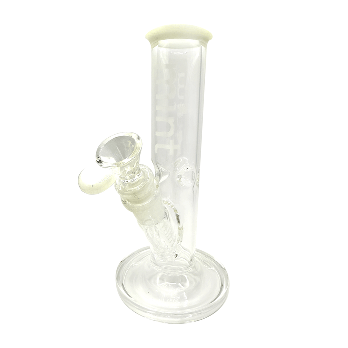 8" Mint Stubby Straight Tube Bong - White - Mint Glass Bongs Canada