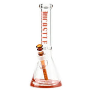 Castle - 14" 9mm Color Logo Castle Glass Bong - Amber - Bongs Canada