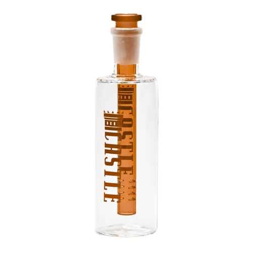 Castle Glassworks brand ash catcher with an amber coloured pull out stem with 14mm joint