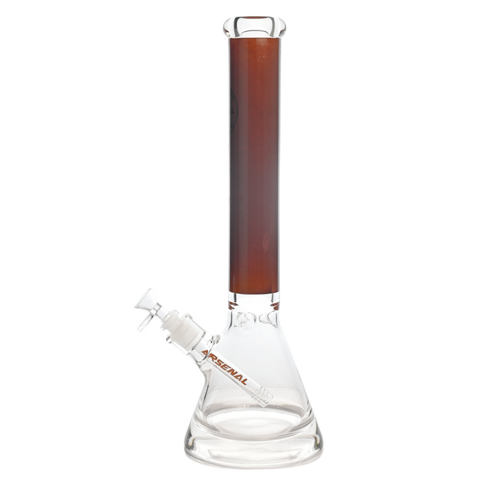 Arsenal - 16" Arsenal Colored Beaker Bong - Amber - Bongs Canada