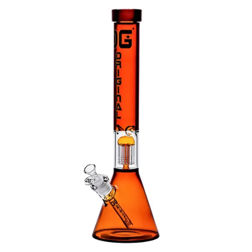 OG Original - 18" 5mm Colored Tree Perc Beaker Bong - Amber - Bongs Canada