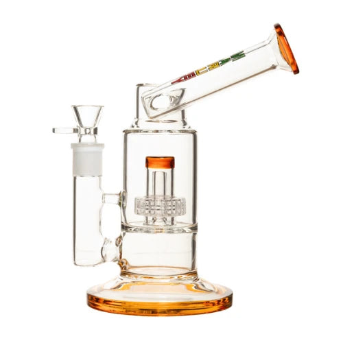 Marley - 9" Marley Dual Aqua Wave Bong - Amber - Bongs Canada