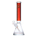 OG Original brand 16" tall 7mm thick beaker bong with solid colour top tube in amber