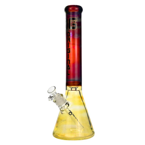 OG Original - 16 Inch 9mm Color Fumed Beaker Bong - Amber - Bongs Canada