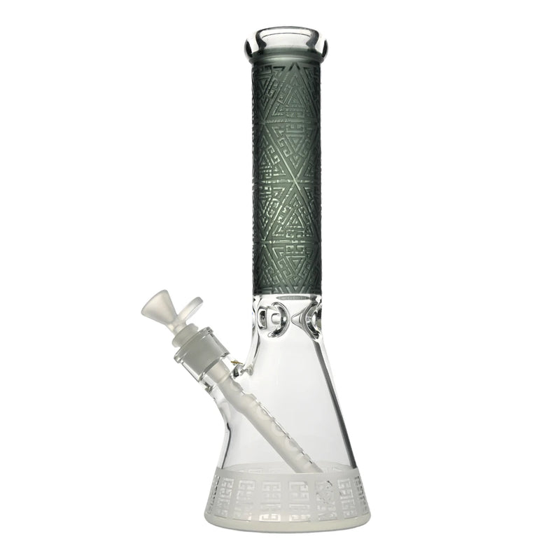 Cheech - 14" Cheech Bohemian Sandblast Glass Beaker - Black - Bongs Canada