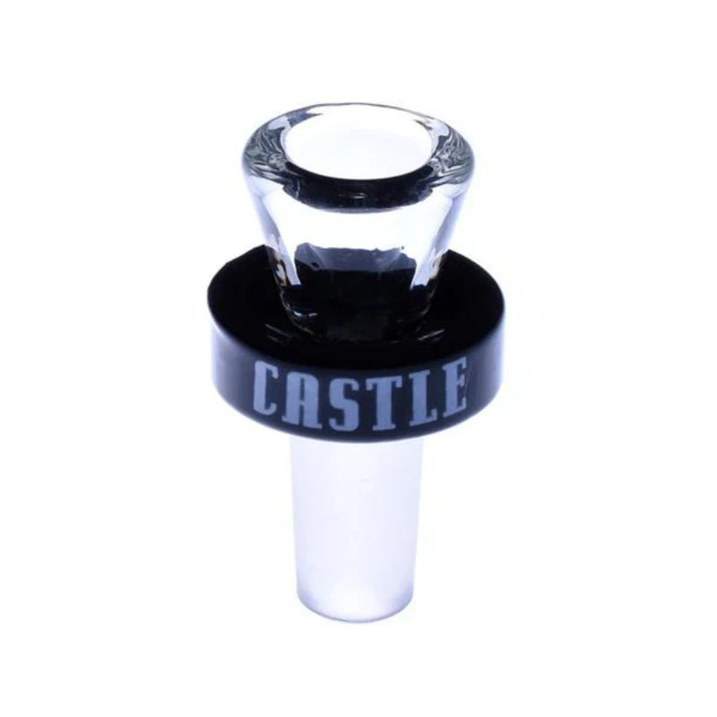Castle Glass - 14mm Puck Bowl - Black - Bongs Canada