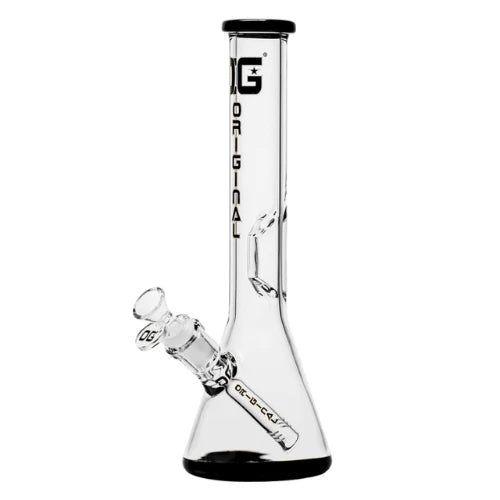 OG Original - 12" 5mm Clear Beaker - Black - Bongs Canada