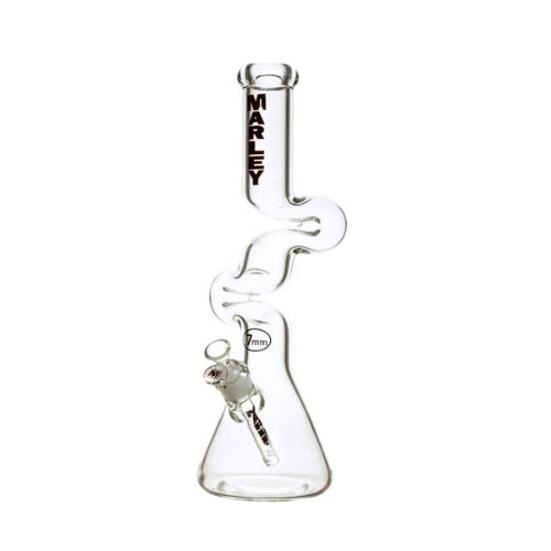 Marley - 17" 7mm Double Zong - Black - Bongs Canada