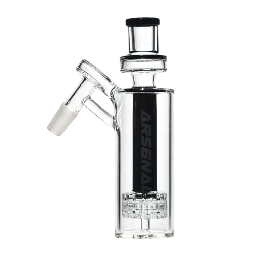 Arsenal - 14mm 45° Crystal Stem Ash Catcher - Black - Bongs Canada