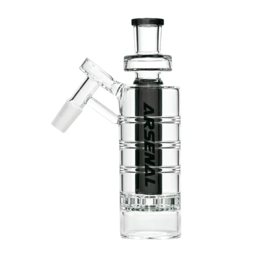 Arsenal - 14mm 45° Stacked Core Ash Catcher - Black - Bongs Canada