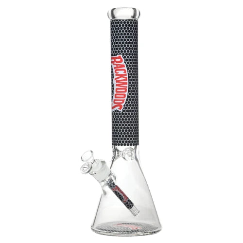 16" tall arsenal brand backwoods beaker bong 7mm thick glass in black