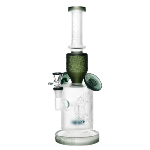 Cheech - 12 Inch Medallion Barrel Waterpipe - Black - Bongs Canada