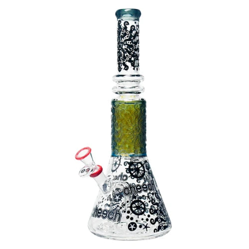 Cheech - 13 Inch Octo Compass Beaker - Black - Bongs Canada