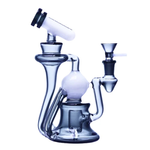 8.5" tall Cheech brand recycler bubbler in black