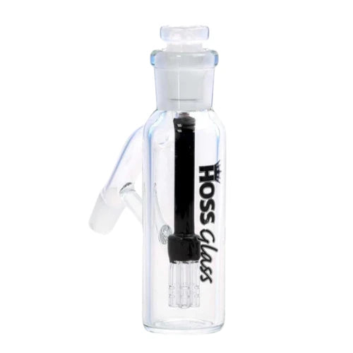 Hoss Glass - 45 Degree 14mm Ash Catcher - Black - Bongs Canada