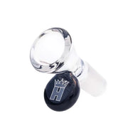Hoss Glass - Cone Bowl with Colored Tab - Black - Bongs Canada