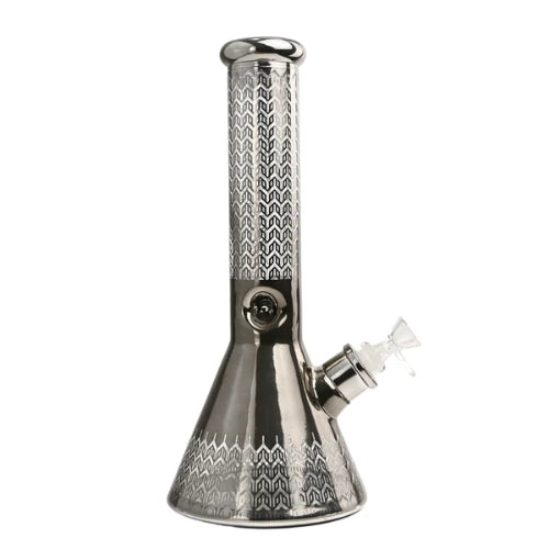 Infinity - 12” 7mm Infinity Loop Glass Bong - Black - Bongs Canada