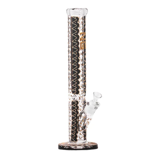 Nice Glass - 16” Straight Shooter Bong - Black - Bongs Canada