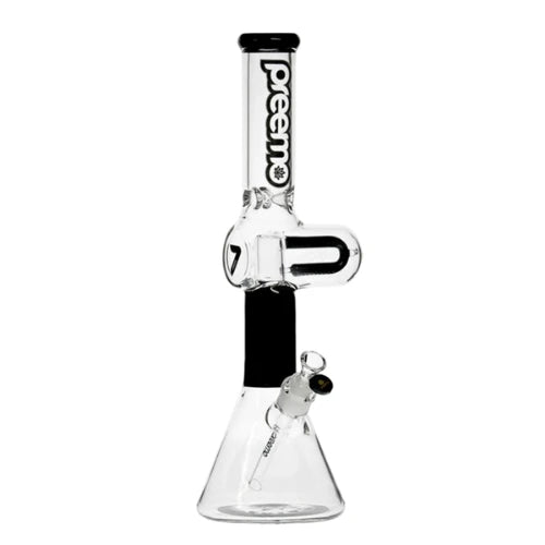 Preemo - 18” U-Shape Percolator Beaker - Black - Bongs Canada