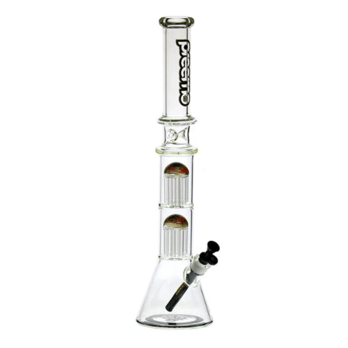 Preemo - 22” Double Tree Perc Beaker - Black - Bongs Canada