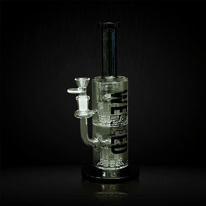 Black 12" WENEED Dark Matter Duo Dab Rig Bongs Canada