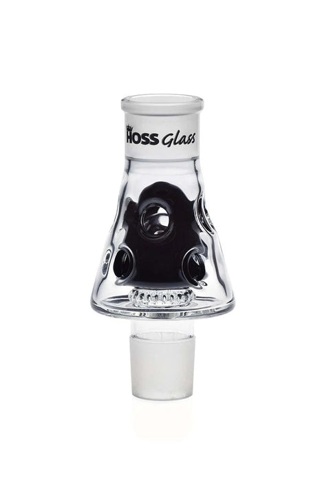 7" Hoss Glass Holey Middle Percolator - Build A Bong - Black - Bongs Canada