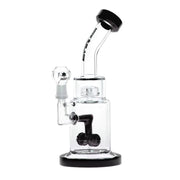 Nice Glass - 9” Double Wheel Percolator Rig - Black - Bongs Canada