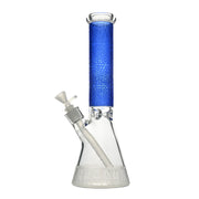 Cheech - 14" Cheech Bohemian Sandblast Glass Beaker - Blue - Bongs Canada