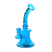 Castle - 7" 7mm Mini Electroplated Castle Glass Rig -Blue - Bongs Canada