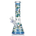 Arsenal - 10" Arsenal Floral Bliss Beaker Bong - Blue - Bongs Canada