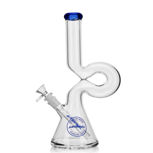 Arsenal - 12" Arsenal Infinity Loop Zong Beaker Bong - Blue - Bongs Canada