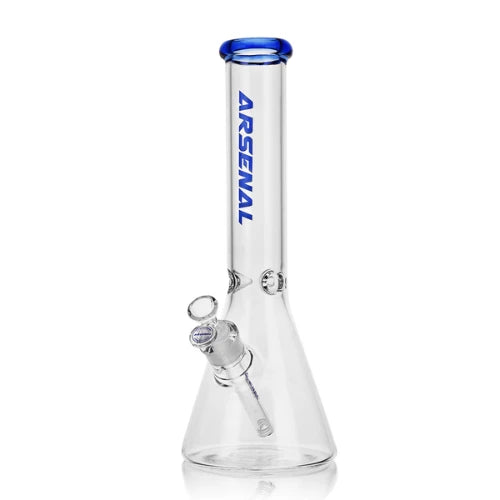 14" tall 5mm thick arsenal brand beaker bong in blue