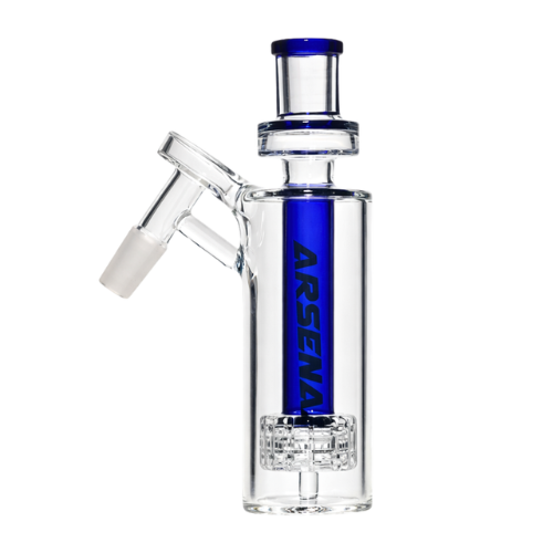 Arsenal - 14mm 45° Crystal Stem Ash Catcher - Blue - Bongs Canada