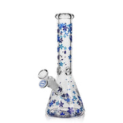 Arsenal Glass - Flower Serene Glass Bong - Blue - Bongs Canada