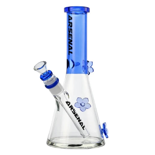 Arsenal Glass - Spring Bloom Glass Beaker 10” - Blue - Bongs Canada