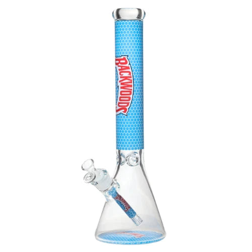 16" tall arsenal brand backwoods beaker bong 7mm thick glass in blue