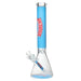 16" tall arsenal brand backwoods beaker bong 7mm thick glass in blue