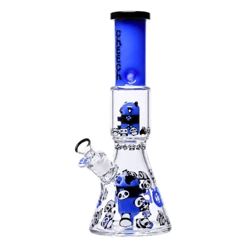 Cheech - 14 Inch 7mm Panda Party Beaker - Blue - Bongs Canada