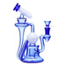 8.5" tall Cheech brand recycler bubbler in blue