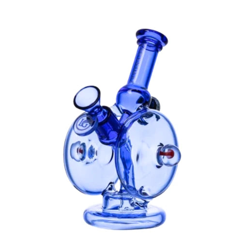 Legendary - 10 Inch Circle Recycler Bong Rig - Blue - Bongs Canada
