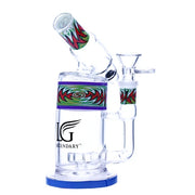 Legendary brand 12 Inch tall 9mm thick glass Barrel Can Bubbler in Blue 