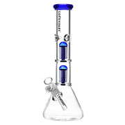 Legendary - 14 Inch Double Tree Perc Beaker Bong - Blue - Bongs Canada