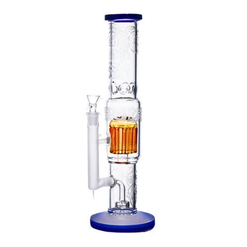 Legendary - 14 Inch Inferno Perc Straight Tube - Blue - Bongs Canada