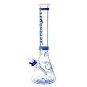 Legendary brand 16 Inch tall 9mm thick glass Colour Edge Beaker Bong made in blue