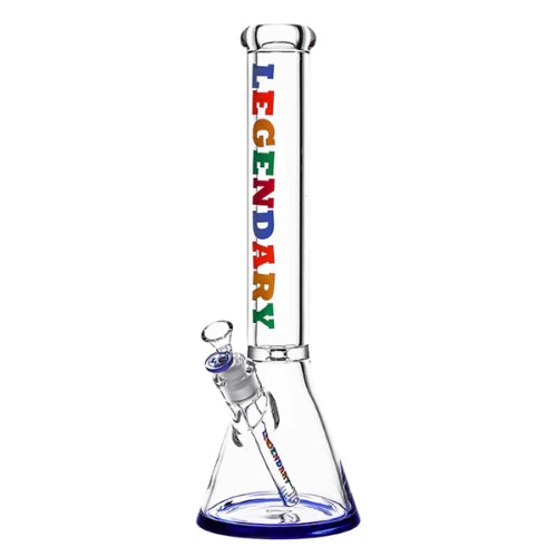 Legendary brand 16 Inch tall Rainbow Logo Beaker Bong in Blue