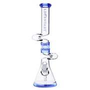 Legendary glass 18 Inch tall 7mm thick glass Wave Twist Zong Bong in Blue