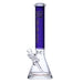 OG Original brand 16" tall 7mm thick beaker bong with solid colour top tube in blue