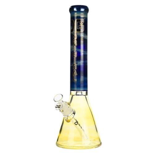 OG Original - 16 Inch 9mm Color Fumed Beaker Bong - Blue - Bongs Canada